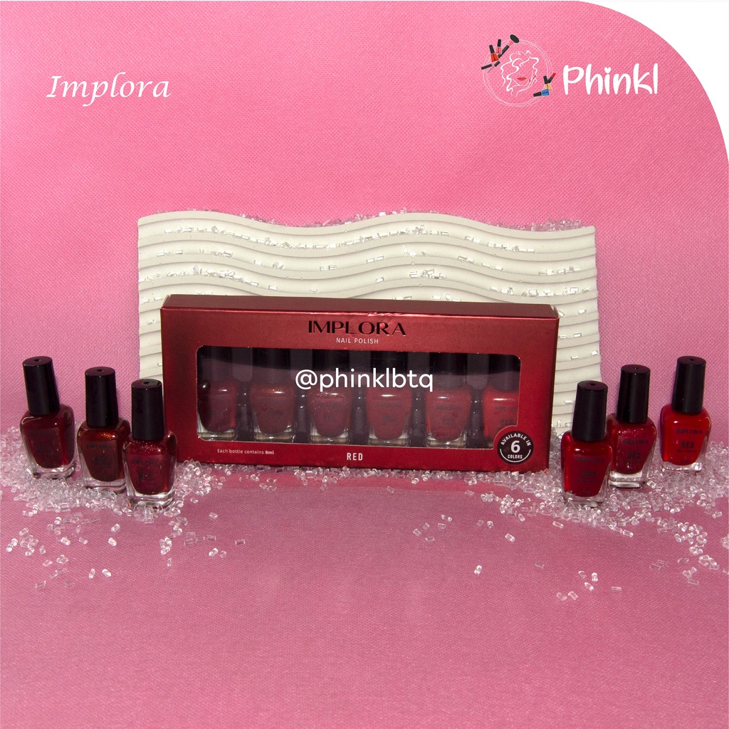 `ღ´ PHINKL `ღ´ (set isi 6) ɪ ᴍ ᴘ ʟ ᴏ ʀ ᴀ implora kutek set dry coat nail polish mudah kering art plus bubble