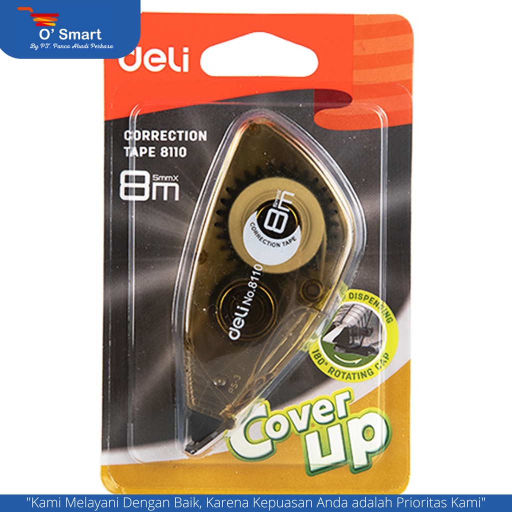 

DELI Correction Tape Body Transparan 8m E8110