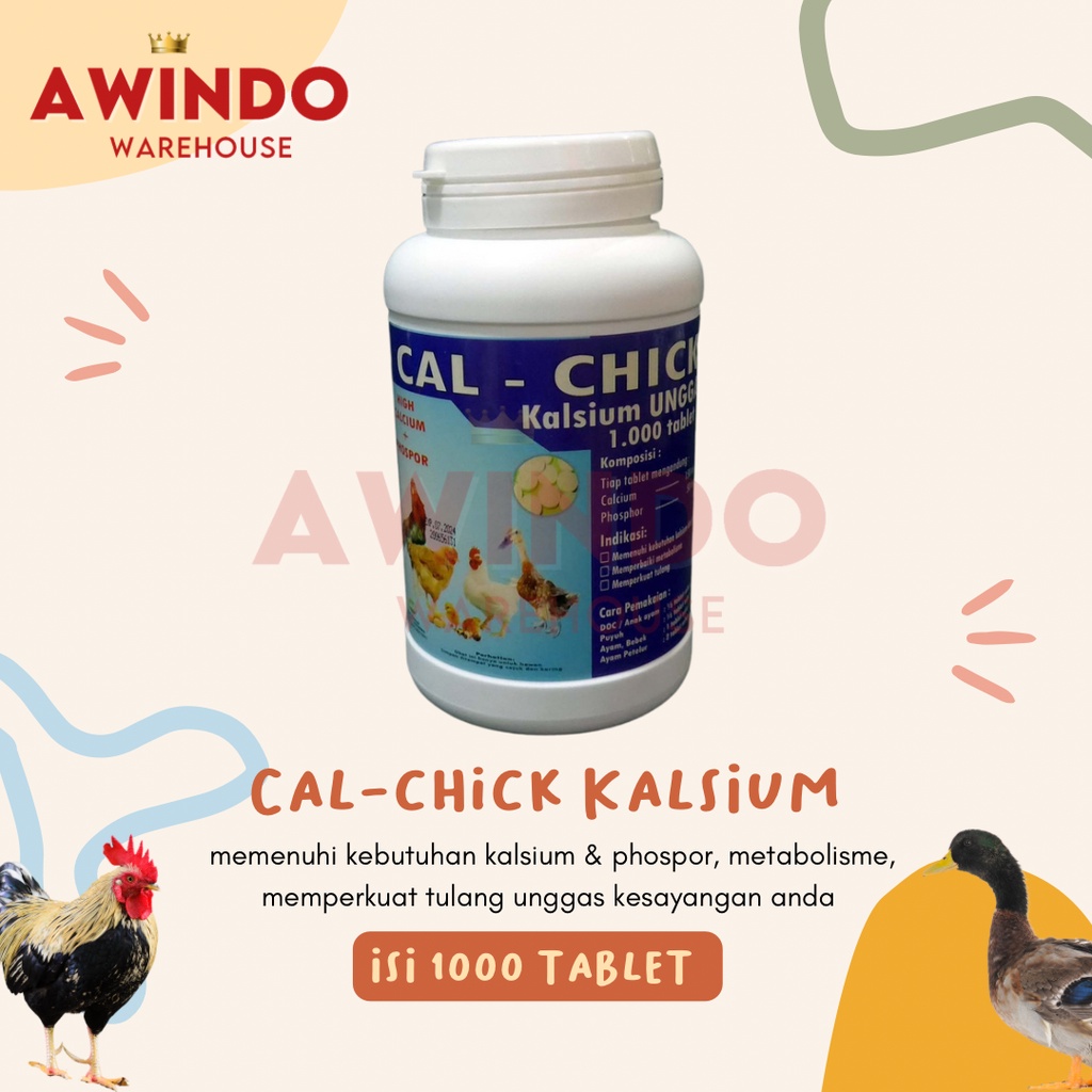 CAL CHICK - Obat Kalsium Cal-Chick Unggas Ayam Bebek
