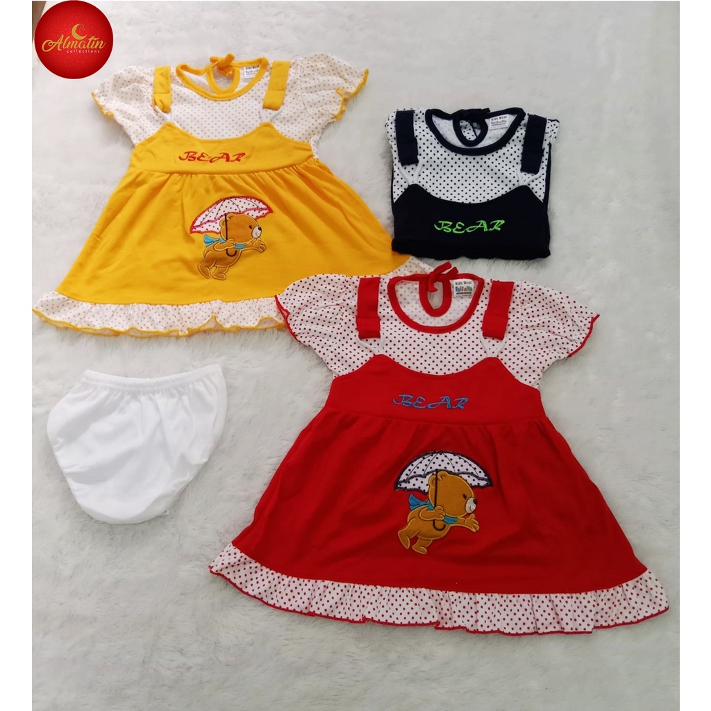 Baju Anak Perempuan Dress bayi cewek Baju Rok Anak perempuan Setelan Rok dress anak Perempuan Baju Lebaran bayi