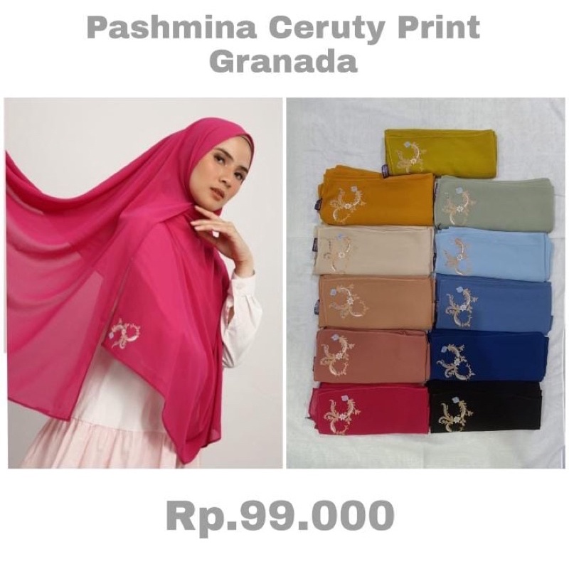 pashmina ceruty print granada elzatta