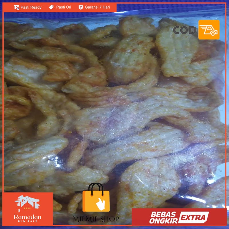 

Kerupuk ikan Pedas RIKI net 75gr