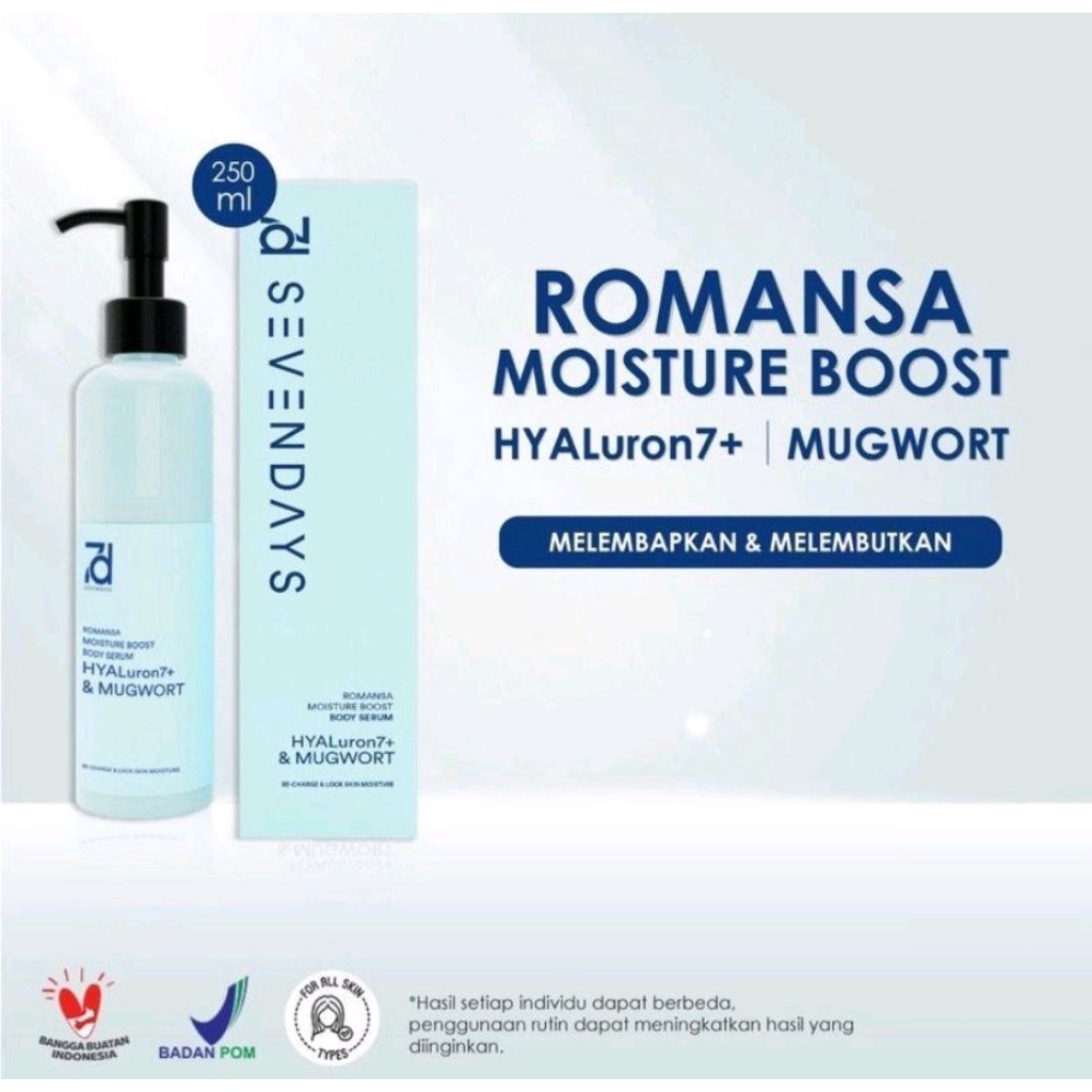 SEVEN DAYS ROMANSA BODY SERUM MOISTURIZER BOOST BLUE HYALU&amp;MUGWORT