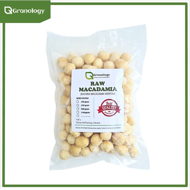 Kacang Macadamia Mentah / Raw Macadamia Nut (500 gram) by Granology