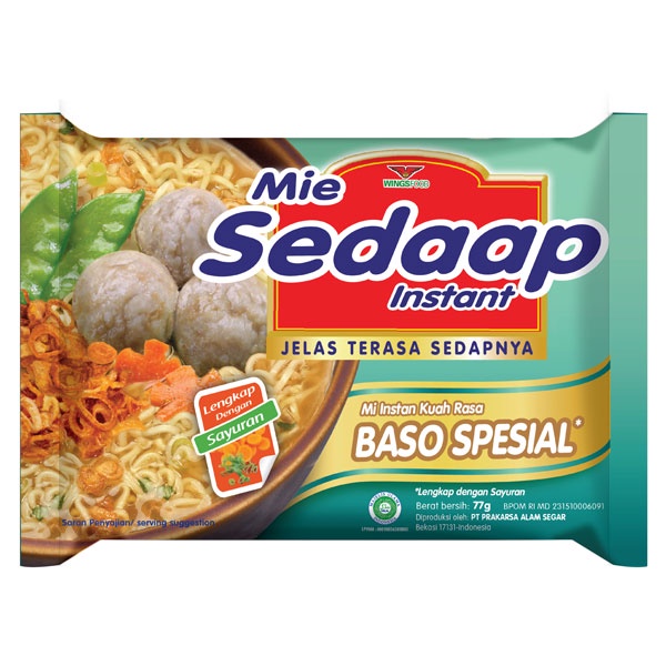 Promo Harga Sedaap Mie Kuah Baso Spesial 77 gr - Shopee