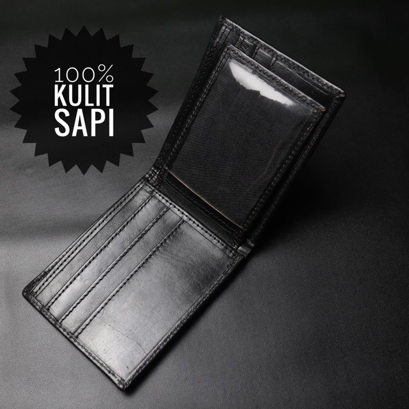 Dompet Kulit Sapi Pendek Pria Wanita Dompet Lipat Kulit