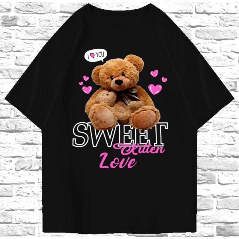 Kaos Sweet Love Bear Oversize