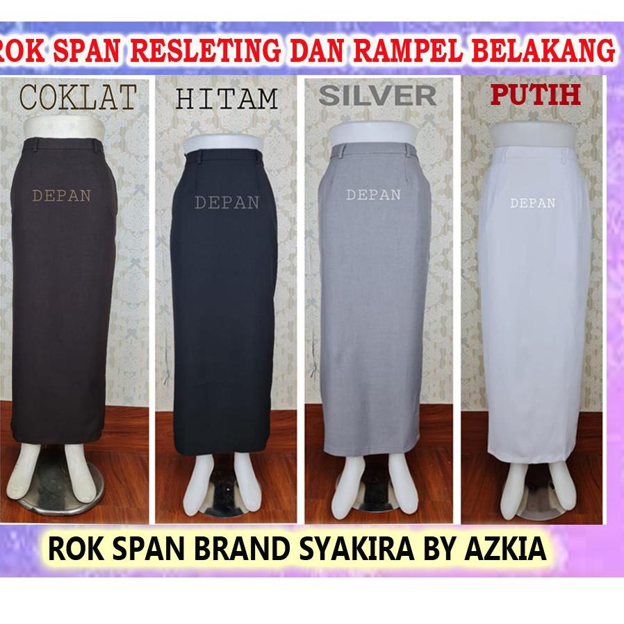 LANGSUNG ATC Rok Span Syakira warna Cokelat tua, Hitam, Putih, Dongker, Maroon-Rok Kerja-Rok Kantor-