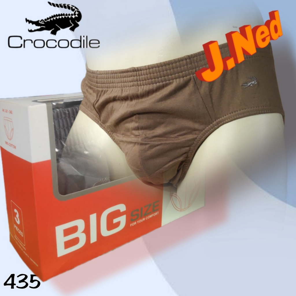 J435T CELANA DALAM PRIA SEGITIGA CROCODILE HARGA PER 3 PCS SIZE M - XXXL