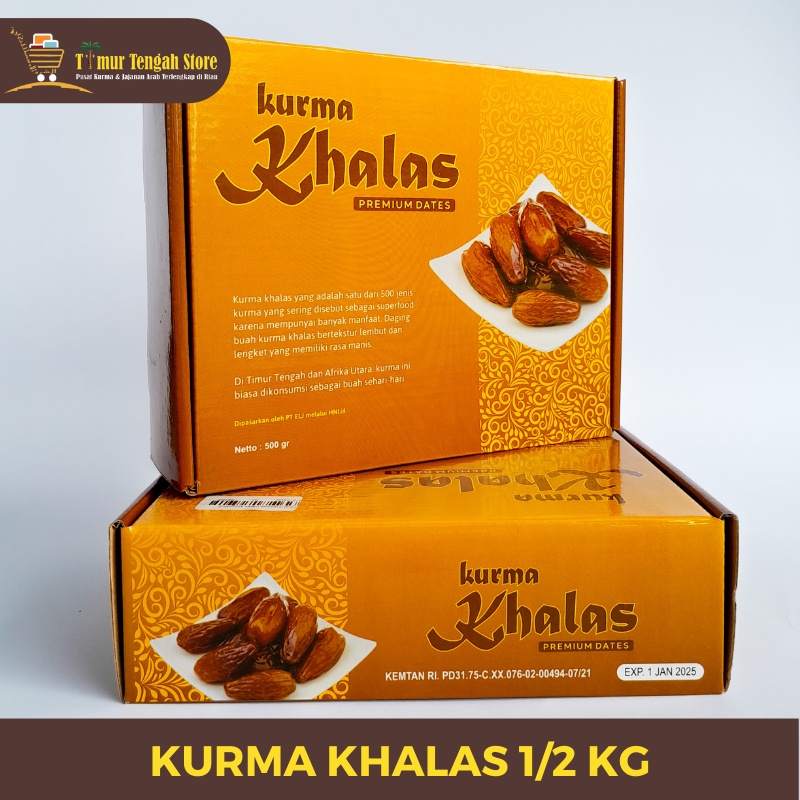 

Kurma Khalas Premium Dates 500g Oleh-oleh Arab Jajanan Arab Murah