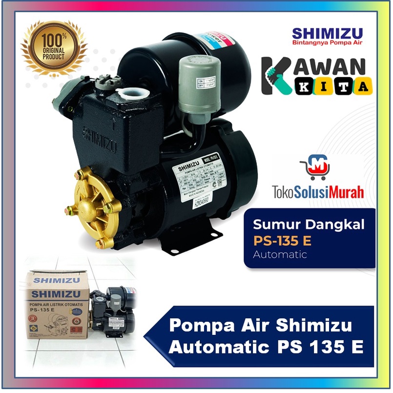 Pompa Air Sanyo Otomatis Shimizu PS - 135 E original