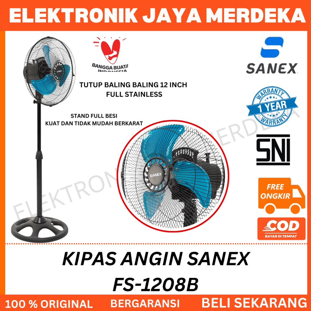 Kipas angin berdiri Sanex 12' FS 1208B / kipas angin Sanex 12'