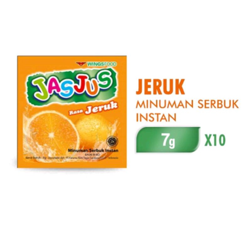 JASJUS Orange Minuman Serbuk Jas Jus Jeruk Renceng 7g Isi 10 Pcs