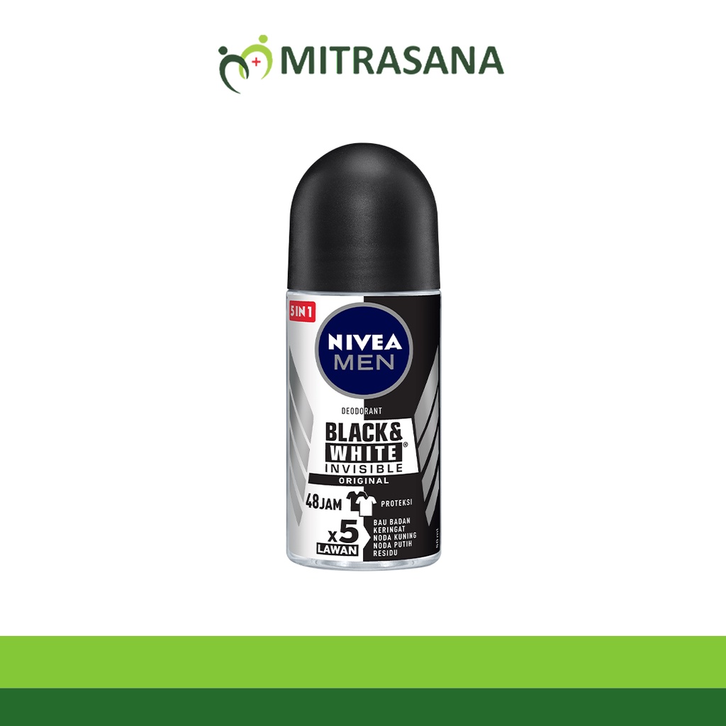 Nivea Men BLACK &amp; WHITE INVISIBLE FRESH Deodorant Roll On 50ML