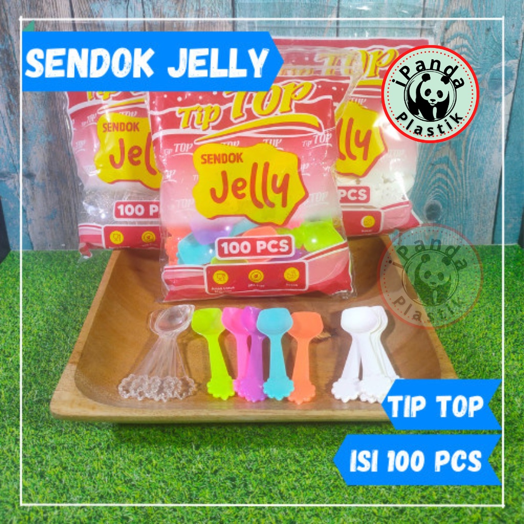 Sendok Pudding Ice Cream / Sendok Jelly Bunga TIPTOP WARNA Acak @100Pc
