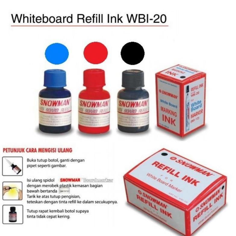 

[A8F] Reffil / Tinta Isi ulang Spidol Whiteboard Snowman / (1pcs) ➼Baru