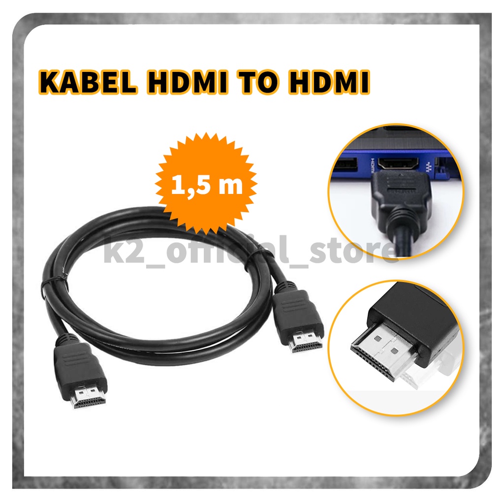 Kabel HDMI TO HDMI 4K 1080P kabel converter konverter support set top box STB / play station / laptop / monitor 1 meter 1 M