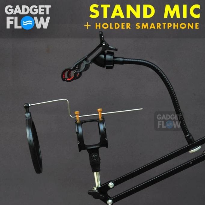 Stand Mic Microphone Arm Stand Suspension - Holder HP Lazypod