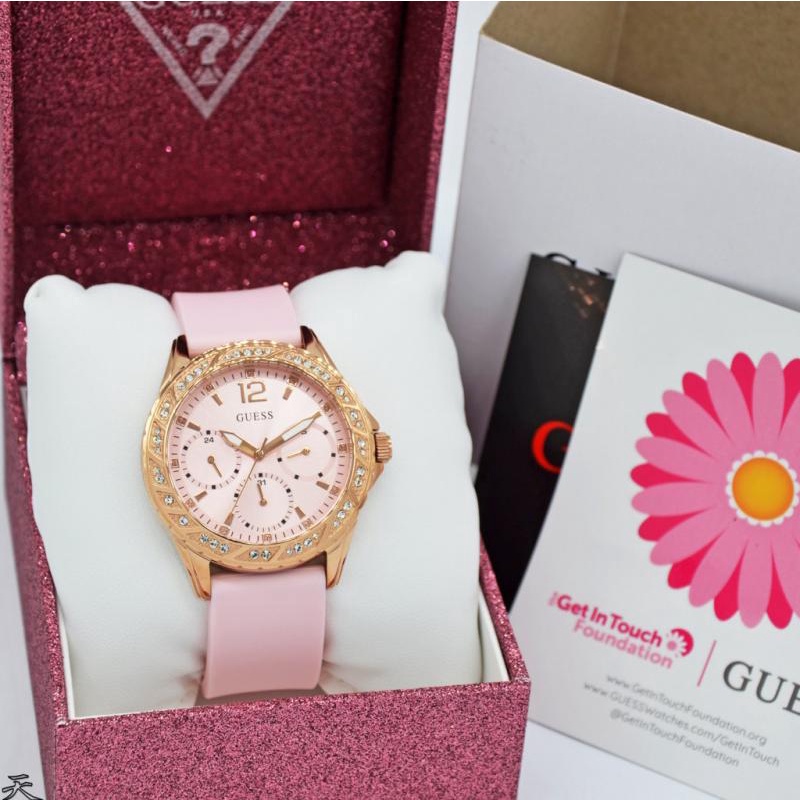 promo new GUESS W0032L9 - Jam Tangan Wanita - Original - Pink resmi