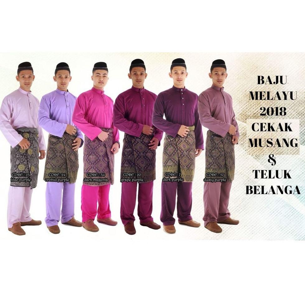 BOOMING Baju kurung malaysia baju melayu pria teluk belanga koko