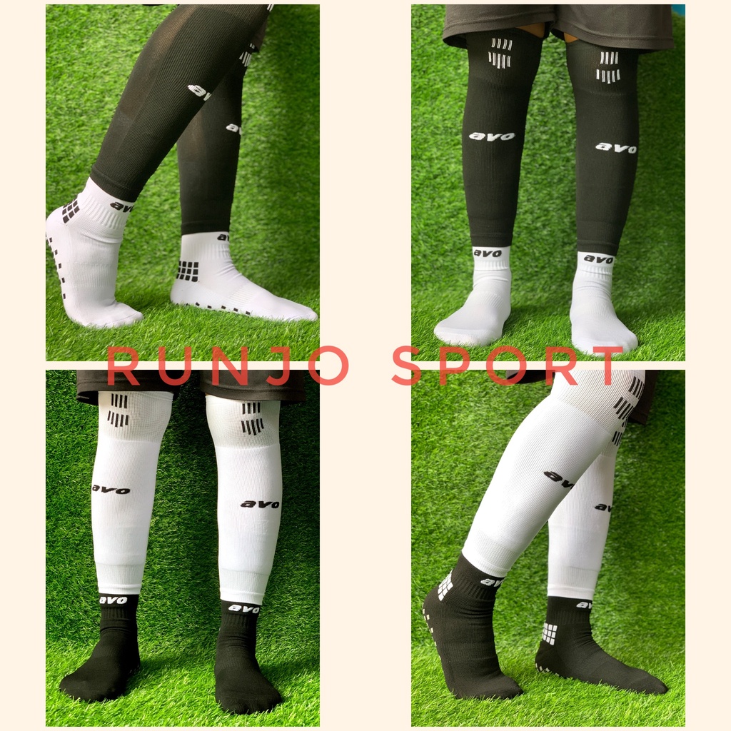 PAKET HEMAT Kaos Kaki Avo Pendek Anti Slip dan Avo Sambung Original Sepak Bola Futsal