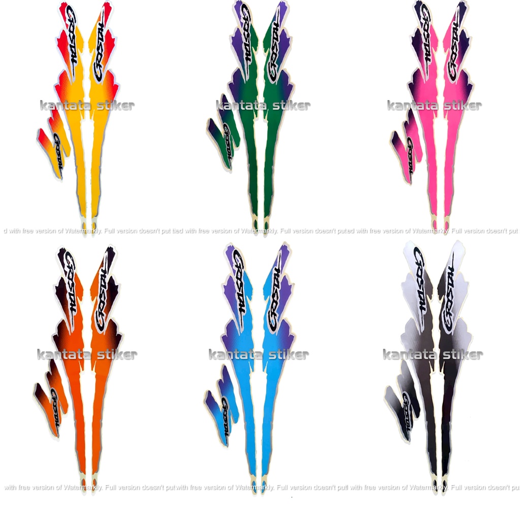 STIKER STRIPING LIS LES BODY MOTOR SUZUKI CRYSTAL STANDAR FULL SET