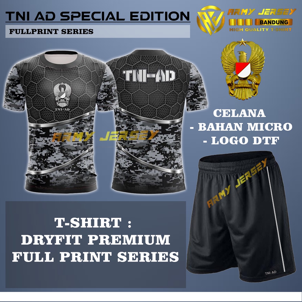 BAJU STELAN OLAHRAGA TNI || STELAN AEROBIK JERSEY TNI AD FULLPRINT