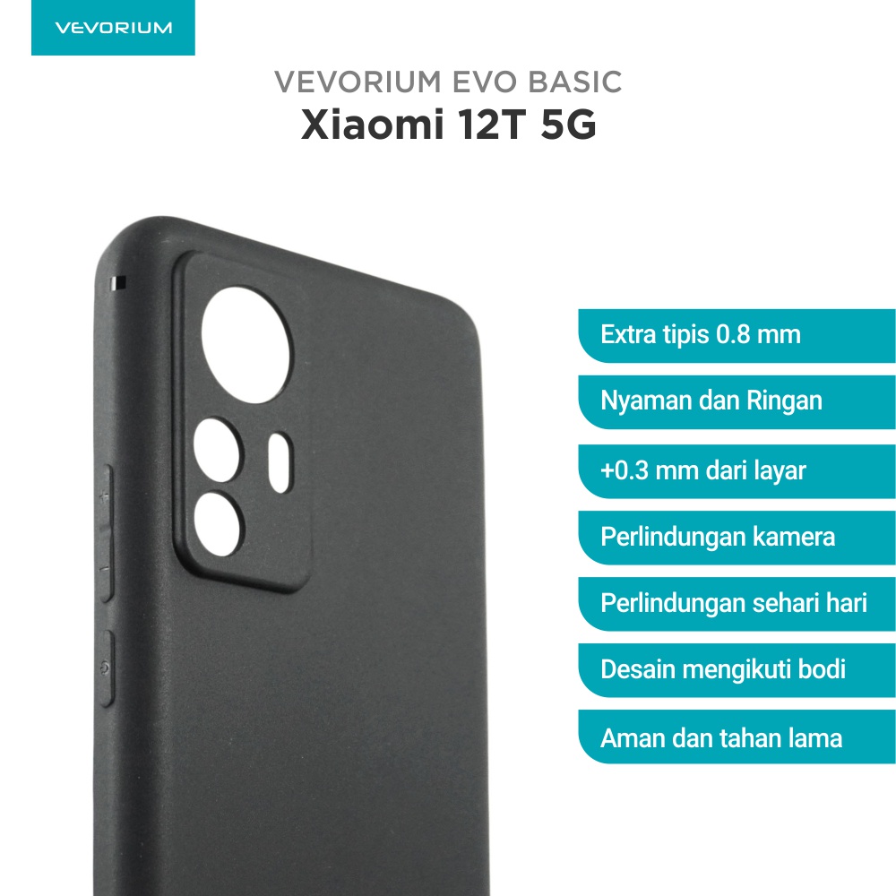 VEVORIUM EVO BASIC Xiaomi 12T 5G Soft Case - Xiaomi 12T 5G