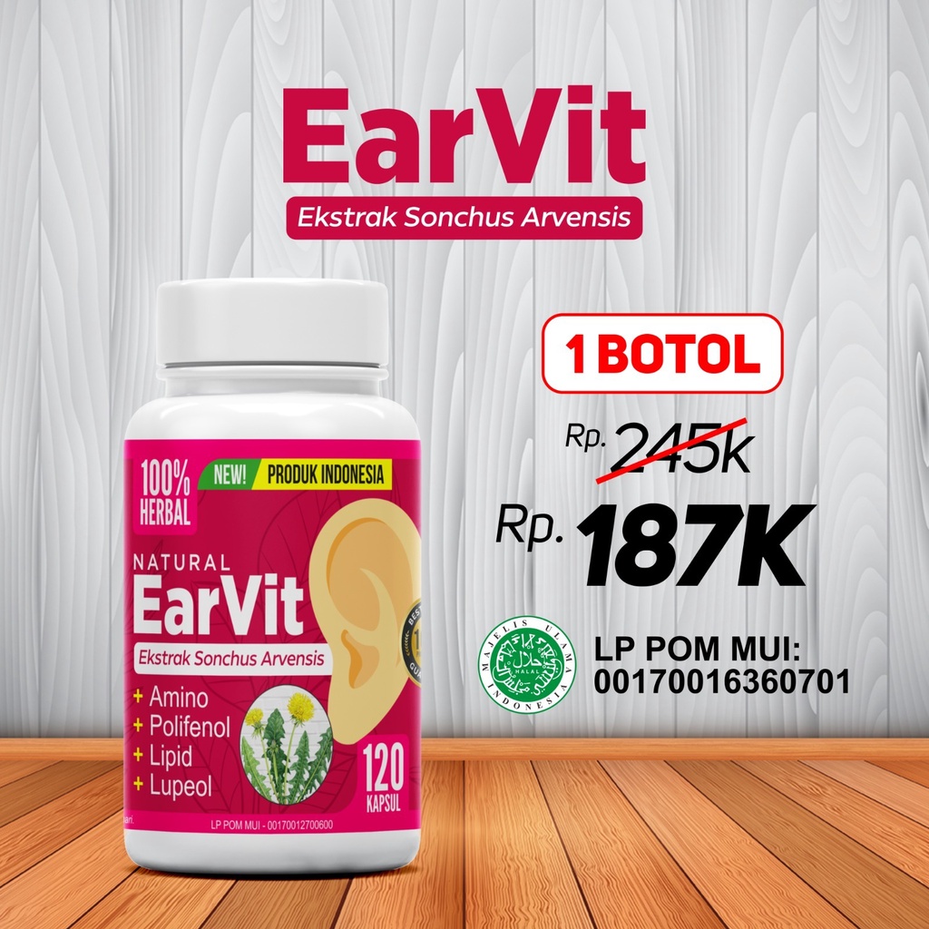 Natural EARVIT Atasi Gangguan Telinga Berdengung Pendengaran Sakit