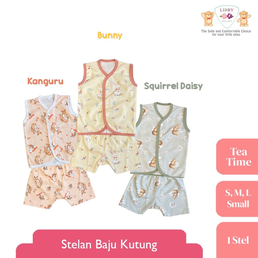 Libby Setelan Kutung Kancing Depan  SML - Libby Baju Bayi Bon Voyage/Summer Games/Hello Sunshine/Libby the Enchanted