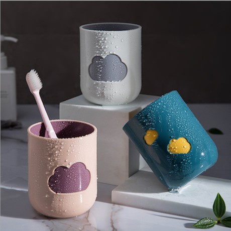 COD Gelas Sikat Gigi Kumur Motif Awan Lucu Warna Warni