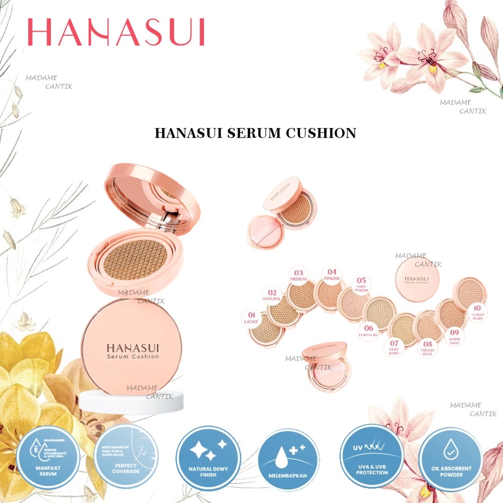 ✿ MADAME ✿ HANASUI SERUM CUSHION BB CREAM CUSHION TOTAL COVER CREAM ORIGINAL