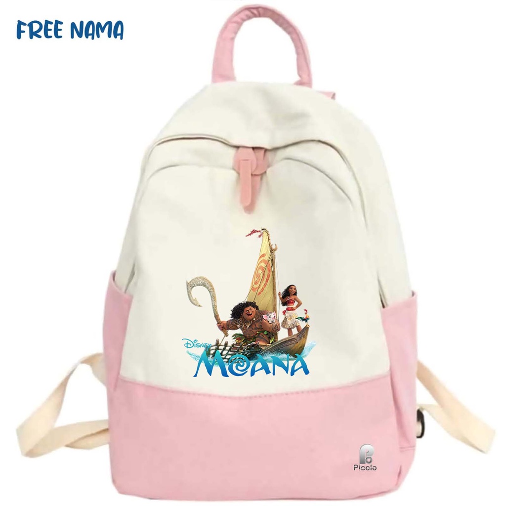 TAS RANSEL BACKPACK ANAK SEKOLAH MOTIF DISNEY MOANA (FREE NAMA)