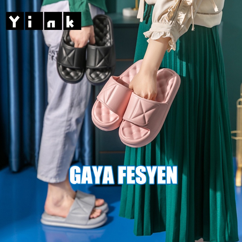 Yink Sandal Wanita Jelly Korea Sendal Slop Rumah EVA Sepatu Sendal Karet Selop Empuk Comfortable Nyaman Kamar Mandi Pasangan Berkualitas