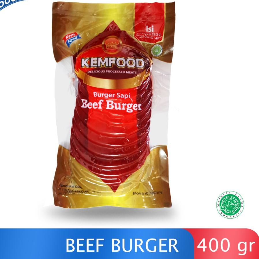 

12.12 SALE Kemfood Beef Burger - Daging Sapi Untuk Burger 400gr grosir