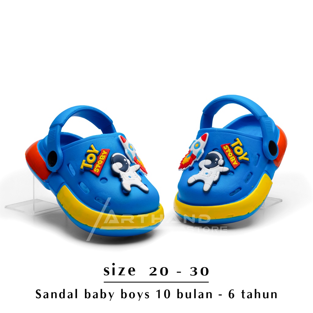 Arthand - Sandal Anak Laki-laki Model Baim Tali Belakang Baby Kids Karakter Luar Angkasa Lucu 1 tahun - 5 tahun