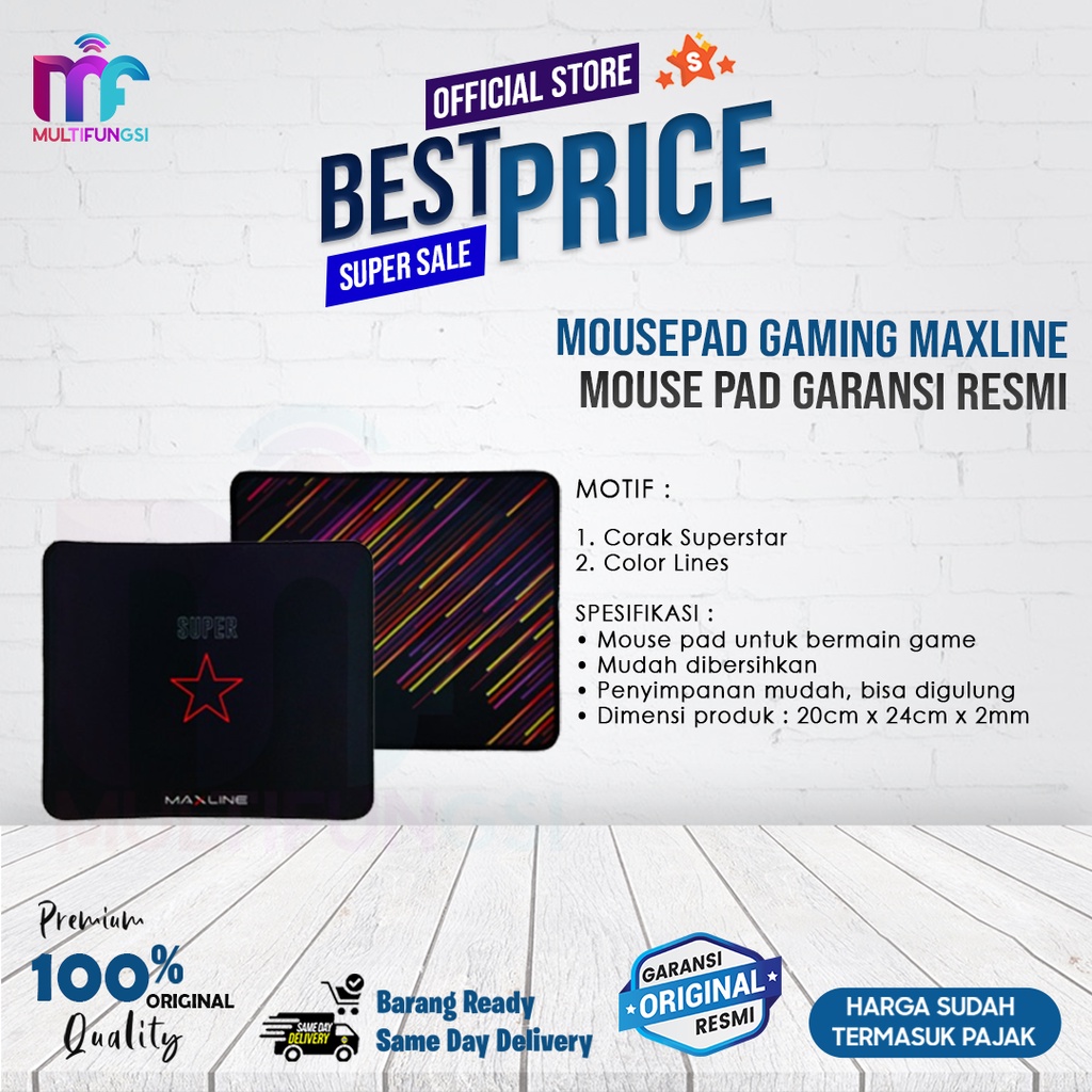 Mousepad Gaming Maxline - Mouse Pad Garansi Resmi