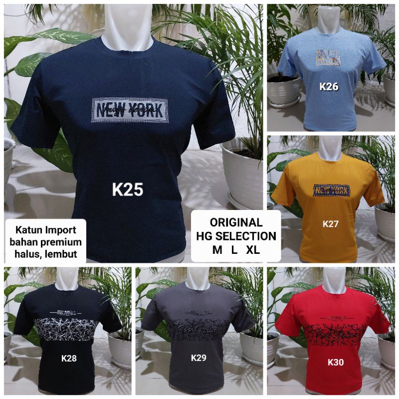 Kaos oblong HG Selection size M L XL