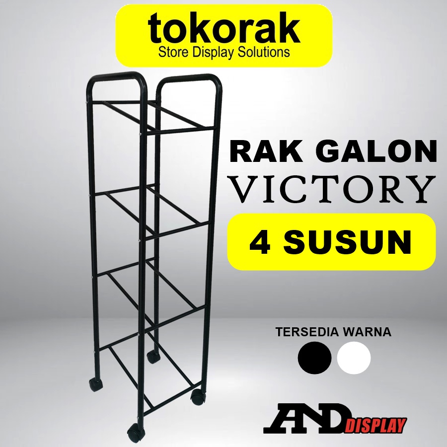 RAK GALON SUSUN 4 TINGKAT BERODA VICTORY RAK BESI DISPENSER GALON AIR