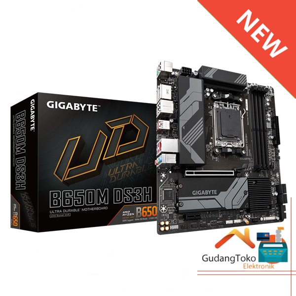 Motherboard Gigabyte B650M DS3H (AM5, AMD B650, DDR5, USB3.2 Type-C)