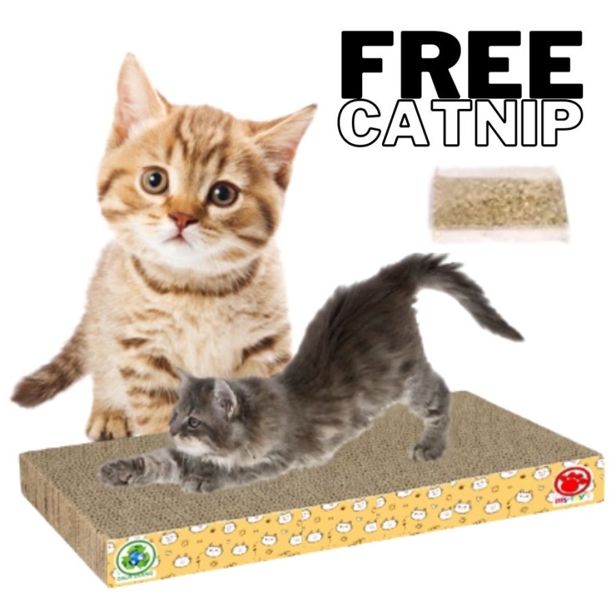 Cat Scratcher Box Cakar Model Bulat Untuk Kucing - Garukan Kucing Cat Scratcher Cakaran Kucing Persegi Panjang FEZONE