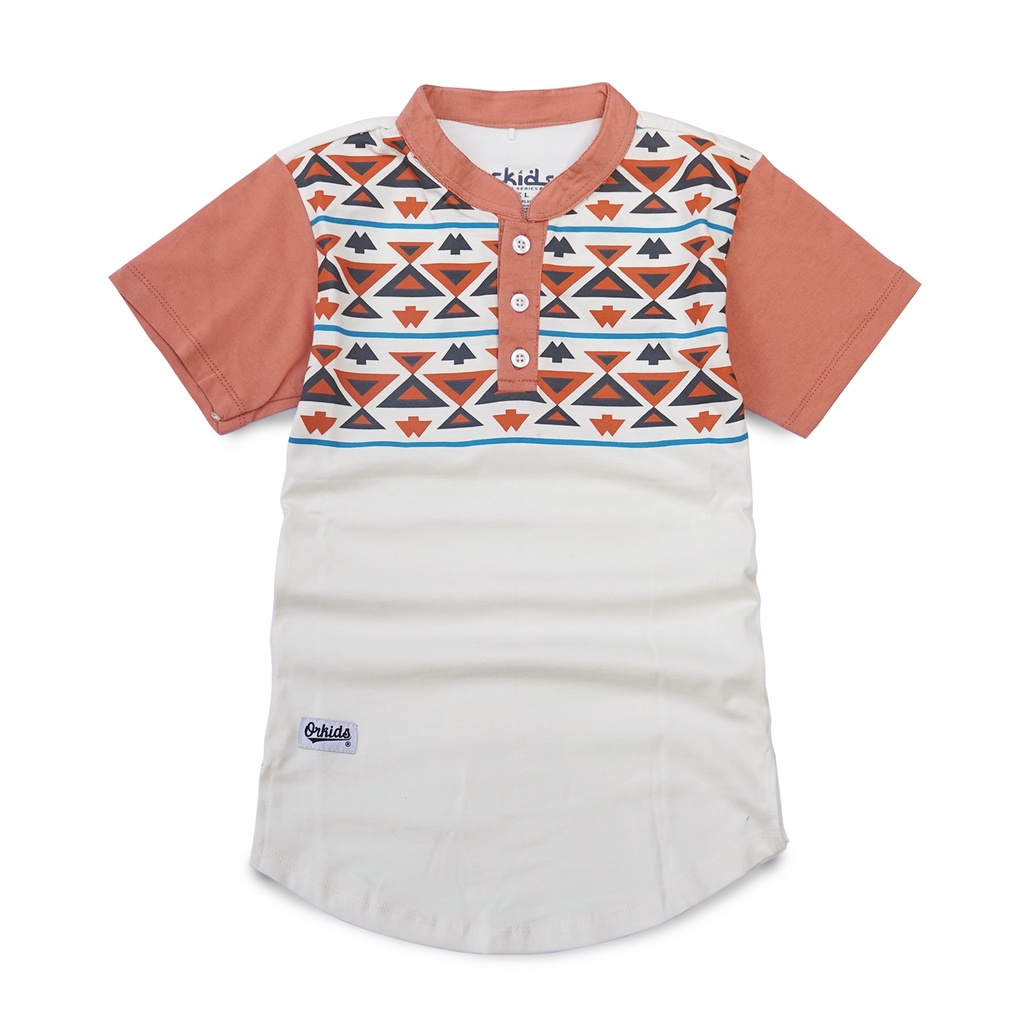 Kaos Kurta Anak Laki Laki Baju Koko Anak Kerah Shanghai Fateh Bw Teracota