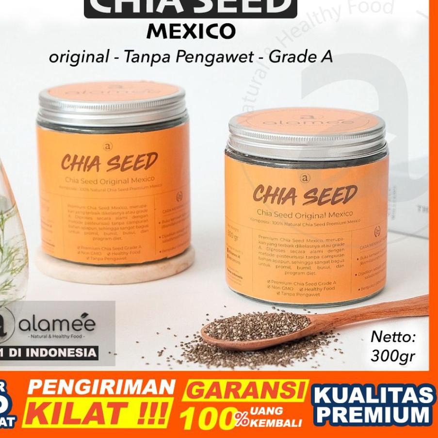 

➯ CHIASEED CHIA SEED ORGANIC BIJI CIA SEEDS ORGANIK 300 GR ORIGINAL PREMIUM MEXICO IBU MENYUSUI ☻