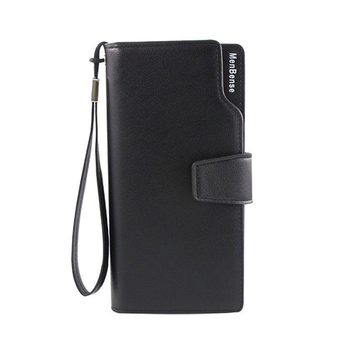 Dompet Cowo Y103 Panjang Unisex Pria Wanita Cowok Cewek Kulit Bogesi Hitam W4M5 Dompet New Style Mur