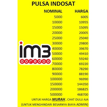 Pulsa Indosat pulsa Indosat pulsa IM3 pulsa im3 pulsa oredoo pulsa oreedoo