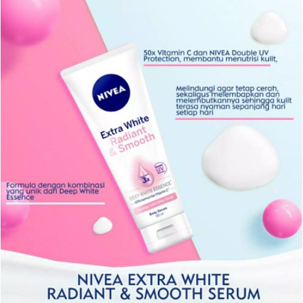 NIVEA EXTRA WHITE BODY SERUM RADIANT &amp; SMOOTH 180ML