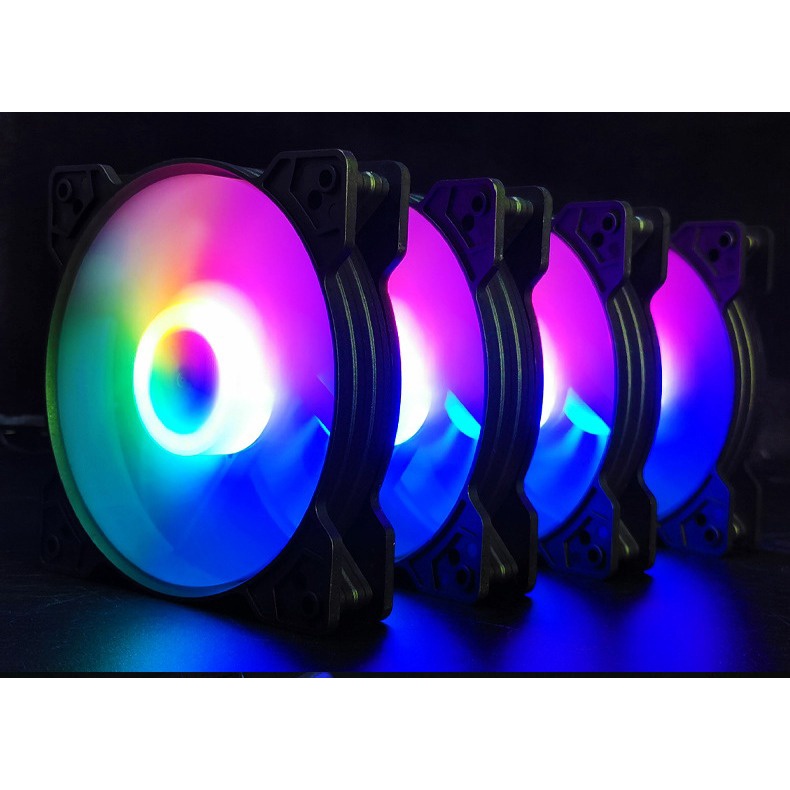 FAN coolmoon CASING 12CM SHADOW BLACK RGB