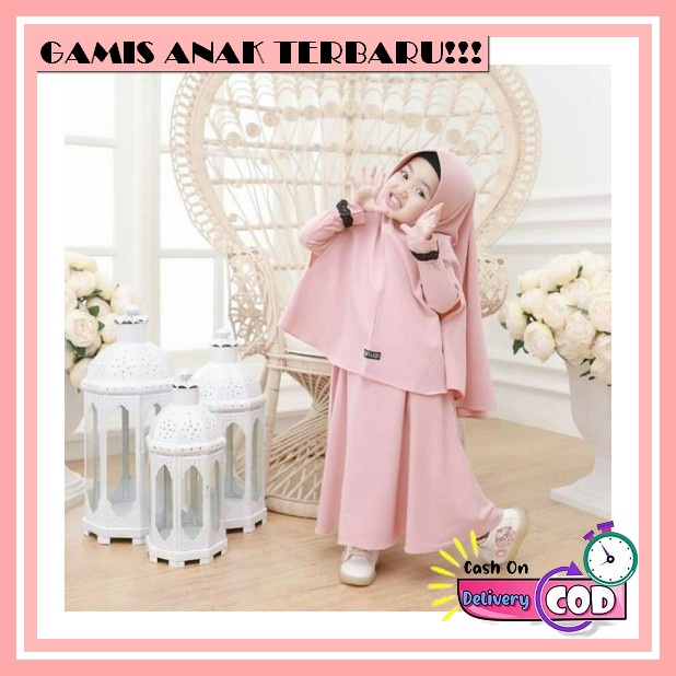 Cod Gamis Anak Remaja Tanggung Usia 10-11-12-13-14-15 Tahun Rayya Syar'I Kids Armey Teen By Bahan Mo