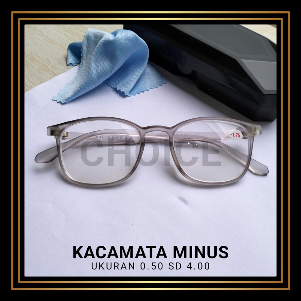 (COD) PROMO Kacamata Minus Wanita-Pria Rabun Jauh ukuran 0.50 s/d 4.00 Fashion Gaya Korea