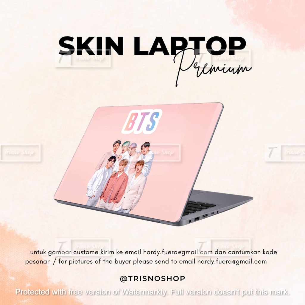Stiker Laptop | Garskin Laptop BTS Pink